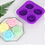 Molde Forma Silicone Redondo Flor 4 cav - Imagem 3