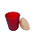 Copo Vela Vermelho c/ tampa madeira - 70 ml - Imagem 3