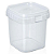 Pote de plástico baldinho quadrado c tampa 220ml - Imagem 1