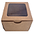 Caixa Kraft c/ visor (7x7x6) Pcte c/ 5un - Imagem 1