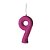 VELA CINTILANTE GLITER PINK N° 9 (1X10) - Imagem 1