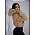 Jaqueta Puffer de Veludo com Capuz Cropped - Imagem 1