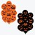 Balão Halloween nº12 Caras Malvadas Laranja e Preto - 20 und - Imagem 1