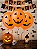 Balão Halloween nº11 Cara de Abóbora Dia das Bruxas - 25 und - Imagem 3