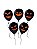 Balão Halloween nº 12 Caras Malvadas Preto - Pct 10 unid - Imagem 1