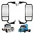 Par Espelho Retrovisor Scani T/r 112/113/142/143 Convexo - Imagem 3
