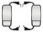 Par Espelho Retrovisor Scani T/r 112/113/142/143 Convexo - Imagem 4