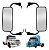 Par Espelho Retrovisor Scania T/r 112/113/142/143 Plano - Imagem 3