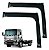 Par Calha De Porta Ford Cargo 816 1119 2012 A 2019 Acrilico - Imagem 1