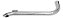 Tubo Cano Lateral Cromado 4,5p 159cm Fixação S/ Abraçadeiras - Imagem 1