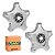 Kit Calota Estrela Aro 16/17,5 De Metal 5 Pontas Caminhão - Imagem 1