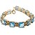 Pulseira em Ouro 18k 750 Riviera Topázio Azul Sintético - Imagem 1