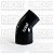 Mangote de Silicone Redutor 45º Curto 63 / 76 x 80 mm - Imagem 1
