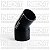 Mangote de Silicone Redutor 45º Curto 63 / 76 x 80 mm - Imagem 3
