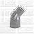 Mangote de Silicone Redutor 45º Curto 89 / 102 x 80 mm - Imagem 2