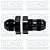 Adaptador tipo Bulkhead saída Macho Cônico AN12 - Imagem 1