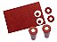 50x Adesivos Isolante Para Bateria Lítio 18650 Vermelho - Imagem 1