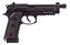 PISTOLA KROWN LAND SRC CO2 4,5MM KL-9 A3 BLOWBACK PRETA - Imagem 3