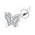 Labret Titânio Borboleta Zircônia Cravejada 1.2x8 - Imagem 1