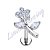 Labret titânio flor cravejada 1.2x8 - Imagem 1