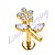 Labret titânio pvd flor cravejada 1.2x8 - Imagem 1