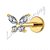 Piercing Labret Titânio Mini Borboleta Pvd - Imagem 1