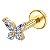 Labret Titânio pvd Mini Borboleta NM 8mm - Imagem 1