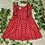 Vestido Due Bambini Lara Vermelho Poá Preto - Imagem 1