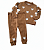 CONJUNTO ESTAMPADO LÃ URSO MARROM - Imagem 1