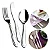 KIT DEGUSTAÇÃO ( Faca, garfo , colher e copo acrilico) - Imagem 1