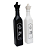 Porta Vinagre Azeite Galheteiro 2 Cores Vidro Decorado c/ Bico 500ML - Imagem 1