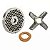 Kit Disco E Faca Cruzeta E Arruela Para Moedor Carne 22 5mm - Imagem 1