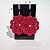 Brinco Flor de crochê vermelho - Imagem 1