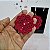Brinco Flor de crochê vermelho - Imagem 2