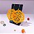 Brinco Hexagonal de crochê laranja - Imagem 1