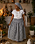 CONJUNTO PRETA VELHA 3 PEÇAS (CAMISÚ + SAIA + LENÇO) - Imagem 1
