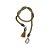 Cordão Decorativo Com Pompom E Pingente Gota - Caqui Com Prata - 33,5cm - 1 unidade - Rizzo - Imagem 1
