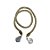 Cordão Decorativo Com Pingente Pião - Bege Com Ouro - 33,5cm - 1 unidade - Rizzo - Imagem 1