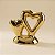 Coração Decorativo de Cerâmica - Dourado - 8,7x7,8x4cm - 1 unidade - Rizzo - Imagem 1