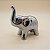 Elefante Decorativo de Cerâmica - Prata - 7x7cm - 1 unidade - Rizzo - Imagem 1