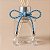 Cordão Decorativo - Azul Claro Pingente Gota - 32cm - 1 unidade - Rizzo - Imagem 1
