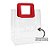 Sacola PVC com Alça Quadrada de Couro Vermelho Personalizada com Nome - 26x22x12cm - 1 unidade - Rizzo - Imagem 2