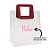 Sacola PVC com Alça Quadrada de Couro Vinho Personalizada com Nome - 26x22x12cm - 1 unidade - Rizzo - Imagem 3