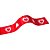 Fita de Cetim 22mm - 10m Cor 100 - Vermelho Corações Rosa - 1 unidade - Progresso - Rizzo - Imagem 1