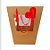 Sacola de Papel com visor duplo de PVC 26x15,5x15,5cm -  Kraft com Alça Vermelha e Tag de Coração - 1 unidade - Rizzo - Imagem 3