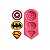 Molde de Silicone Escudos Super Heróis S388 Molds Planet Rizzo Confeitaria - Imagem 1