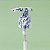 Válvula Pump Reto - Floral Branco e Azul - 1 unidade - Rizzo - Imagem 1
