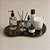 Bandeja Mesa Orgânica Com Pé - Mármore Preto - 16x22cm - 1 unidade - Rizzo - Imagem 1