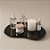 Bandeja Mesa Orgânica Com Pé - Preto - 16x22cm - 1 unidade - Rizzo - Imagem 1