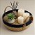 Bandeja Decorativa Paracanas Azul Grande - Alça de Couro - 35x35x9cm - 1 unidade - Rizzo - Imagem 1